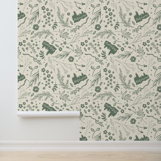 Papel Pintado Patrón mágico de herbología de HOGWARTS™ (Solicitud)