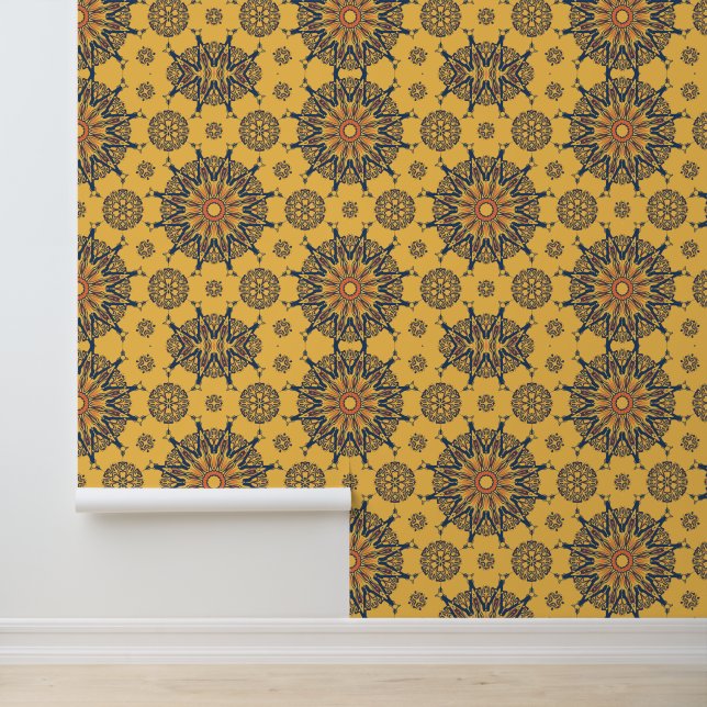 Papel Pintado Patrón Mandala de Sunburst (Solicitud)