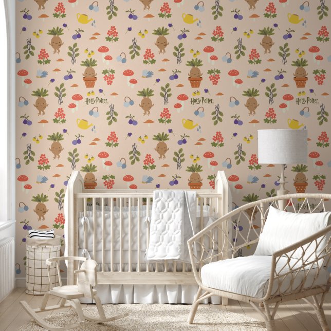 Papel Pintado Patrón Mandrake de Flores Mágicas (Niños)
