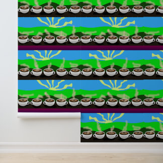 Papel Pintado Patrón matutino del café