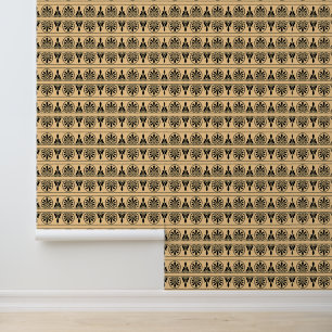 Papel Pintado Patrón Mediterráneo Árabe Griego Marrón