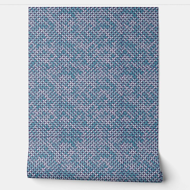 Papel Pintado Patrón metabólico azul (Desenrollar)