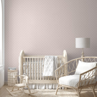 Papel Pintado Patrón minimalista de flores silvestres con puntos