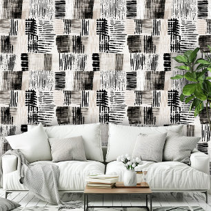Papel Pintado Patrón moderno con casco de la Cruz Blanca Negra