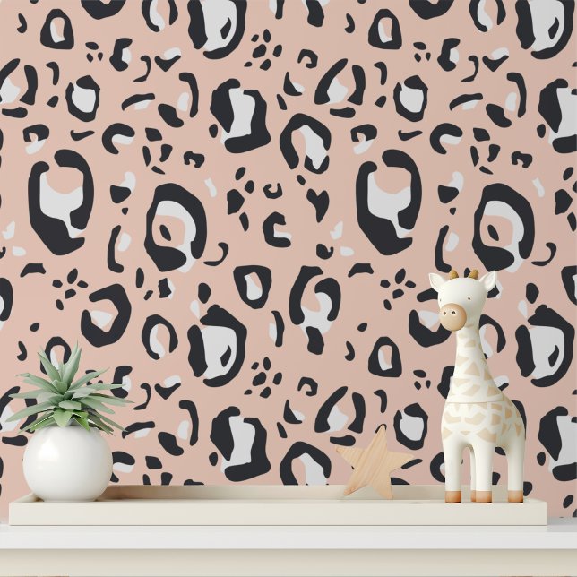 Papel Pintado Patrón moderno de impresión de leopardo de rosa (Subido por el creador)
