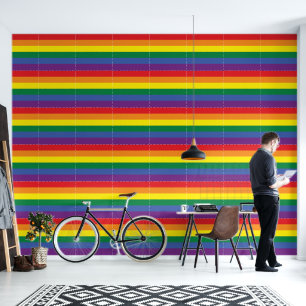 Papel Pintado Patrón moderno del orgullo gay arcoiris LGBT