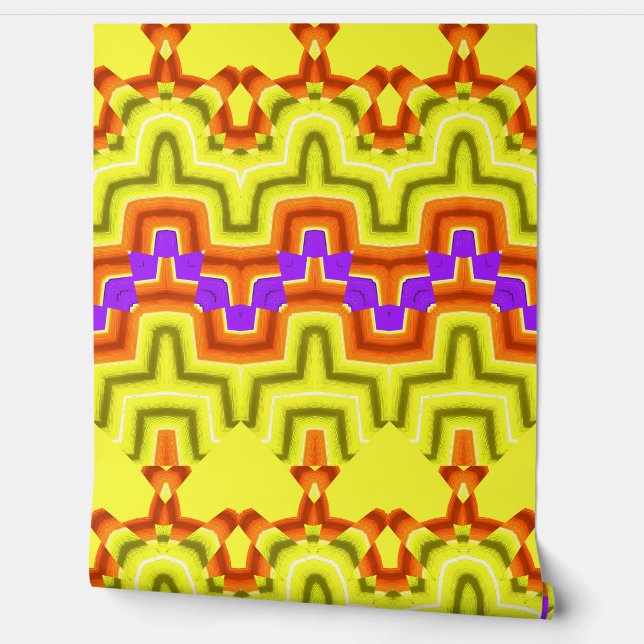 Papel Pintado Patrón multicolor vibrante "Ratti_Creative_Arts" (Desenrollar)