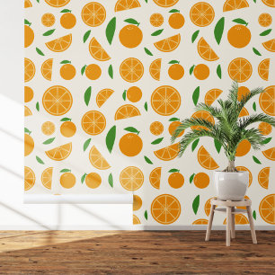 Papel Pintado Patrón naranja