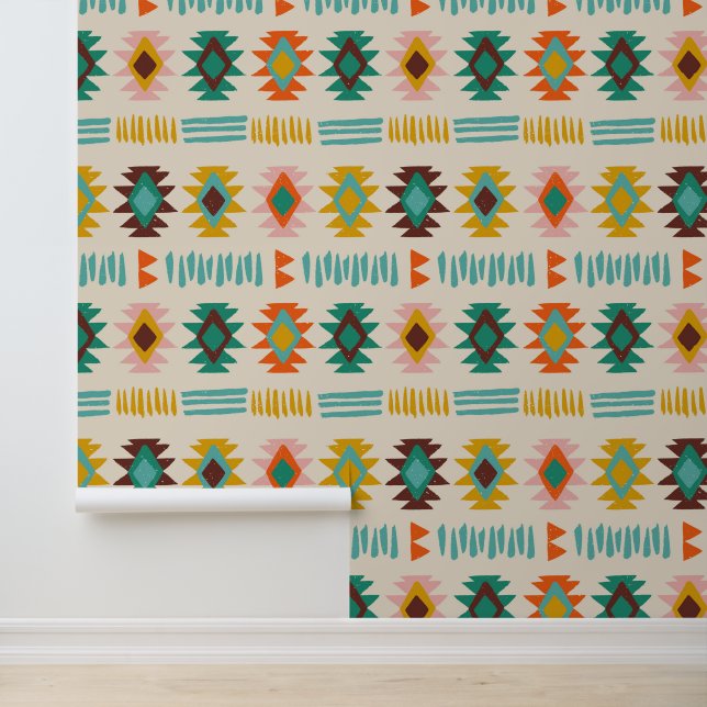 Papel Pintado Patrón nativo americano de Navajo (Solicitud)