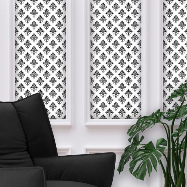 Papel Pintado Patrón negro Art Deco Fleur-de-lis (Subido por el creador)