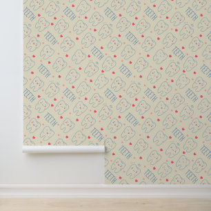 Papel Pintado Patrón Pastel Happy Teeth