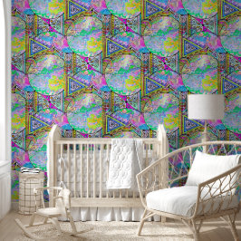 Papel Pintado Patrón Pintado A Mano Y Digitalmente Art 56