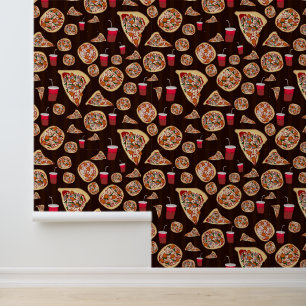 Papel Pintado Patrón Pizza