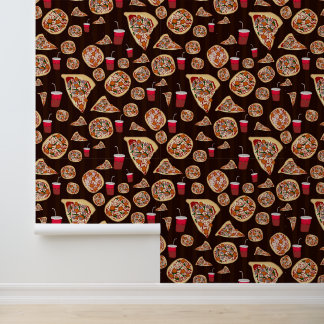 Papel Pintado Patrón Pizza