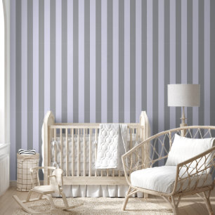 Papel Pintado Patrón rayado en gris y lavanda