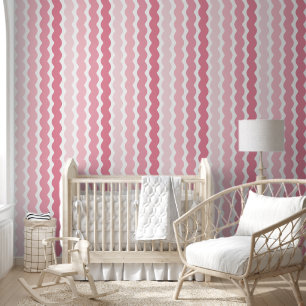 Papel Pintado Patrón rayado vertical de color rosa rosado rosado