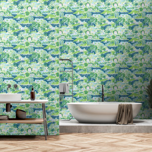 Papel Pintado Patrón Retro de Verano de Charleston  