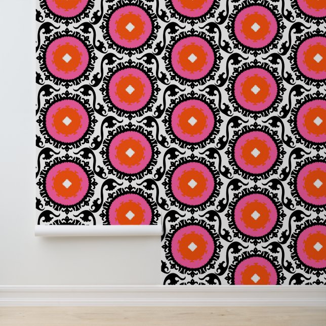Papel Pintado Patrón rosa Suzani (Solicitud)