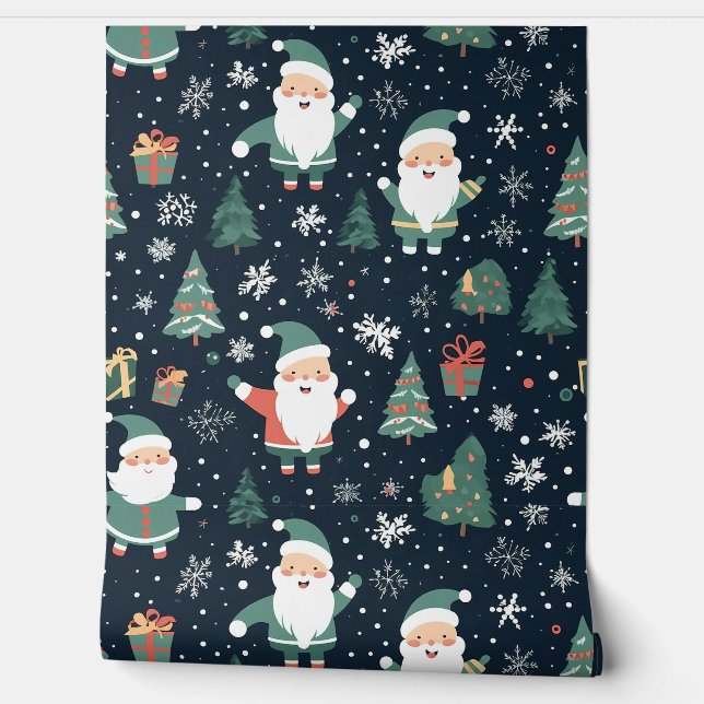 Papel Pintado Patrón Santa de navidades (Desenrollar)