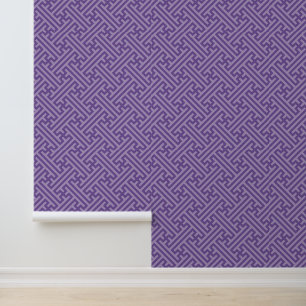 Papel Pintado Patrón Sayagata, japonés, púrpura y rosa