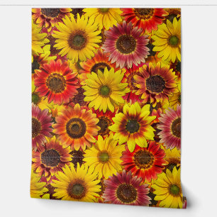 Papel Pintado Patrón sin foco de los girasoles