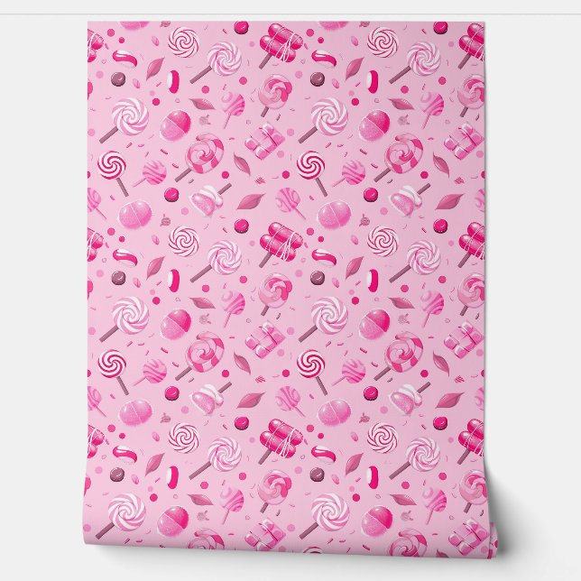 Papel Pintado Patrón sin mar con caramelos, langostas, bacalao a (Desenrollar)