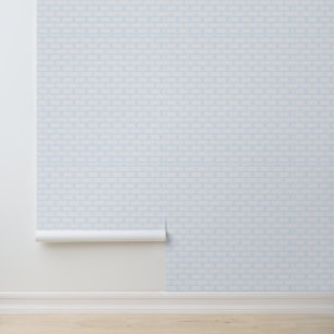 Papel Pintado Patrón suave de ladrillo azul pastel