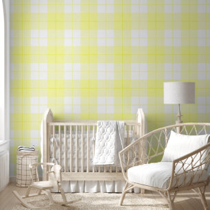 Papel Pintado Patrón suave de yeso amarillo y blanco
