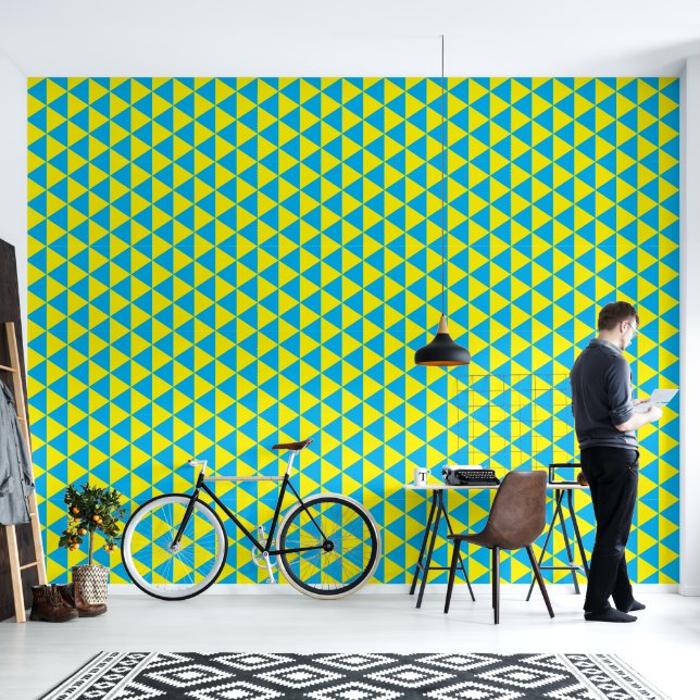 Papel Pintado Patrón triangular (Sala de estar)