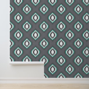 Papel Pintado Patrón tribal geométrico retro ikat