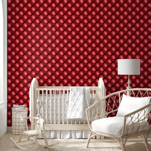 Papel Pintado Patrón túfago vino tinto diagonal geométrica (Niños)