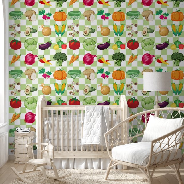 Papel Pintado Patrón vegetal de corte (Niños)