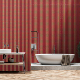 Papel Pintado Patrón vertical de franjas rojas y coloridas