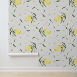 Papel Pintado Patrón vibrante de fruta de limón