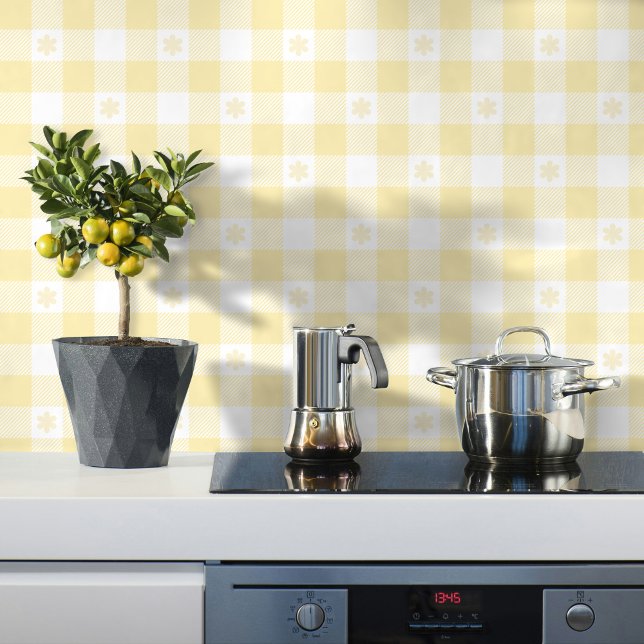 Papel Pintado Patrón Vichy Gingham amarillo Mellow (Subido por el creador)