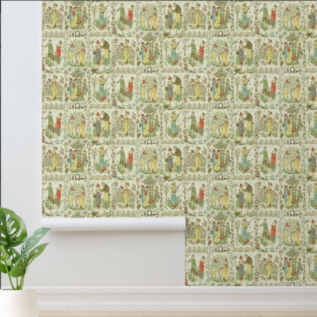 Papel Pintado Patrón Walter Crane de rima en la era victoriana (Subido por el creador)