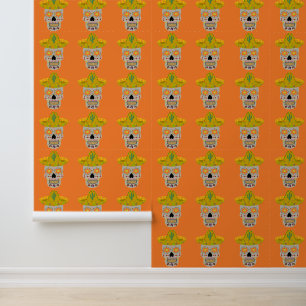 Papel Pintado Patroneado el Día de la Calavera Muerta en México