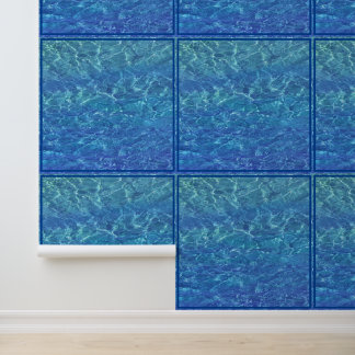 Papel Pintado Patrones de agua azul Playa Océano Mar Náutico Gua