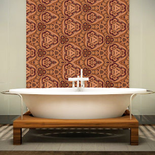 Papel Pintado Patrones ornementales tallados en madera preciosa