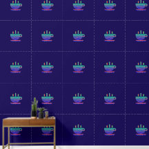 Pausa de café de gradiente azul