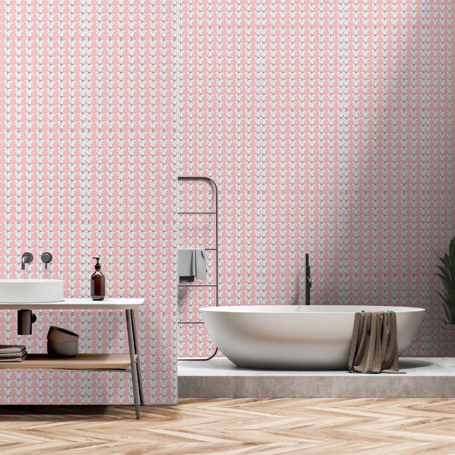 Papel Pintado Peach de repetición de vuelo (Baño)