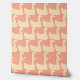 Papel Pintado Peach Duck Decorator Peach