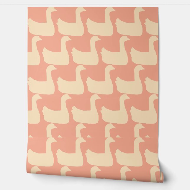 Papel Pintado Peach Duck Decorator Peach (Desenrollar)