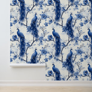 Papel Pintado Peacock de la Chinoiserie francesa de estilo vinta