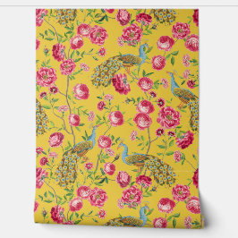 Papel Pintado Peacock Garden Tropical Vintage Rococo Chinoiserie