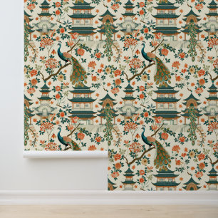 Papel Pintado Peacoock floral chino elegante