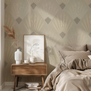 Papel Pintado Peel Art Deco & Stick Beige & Cream Geométrico