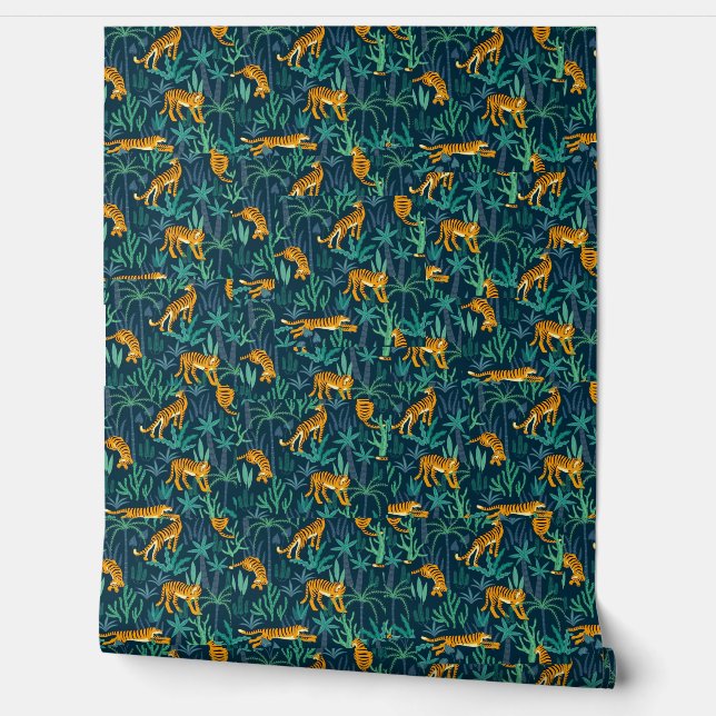 PAPEL PINTADO PEEL Y PALO DE AVENTURA DE TIGRE FORESTAL (Desenrollar)