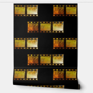 Papel Pintado Película de carrete de película vintage de oro ama