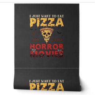 Papel Pintado Películas de terror de pizza Halloween Calavera Mu